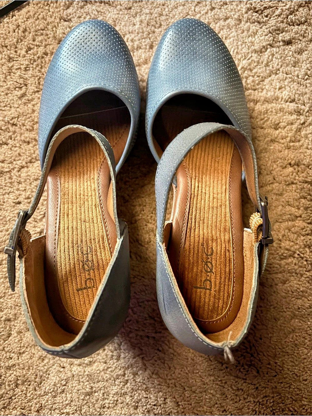 B.O.C. Gia Women's Wedge Sandals Blue & Brown US 9 M